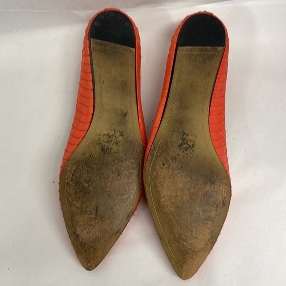 Dolce Vita Pointed Toe Orange 8 snakeskin zip zipper - Picture 7 of 8